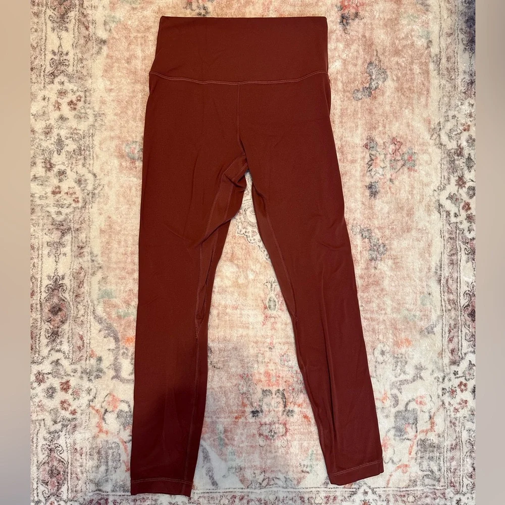 Lululemon Rust Red High-Waisted align Leggings - Picture 2 of 7